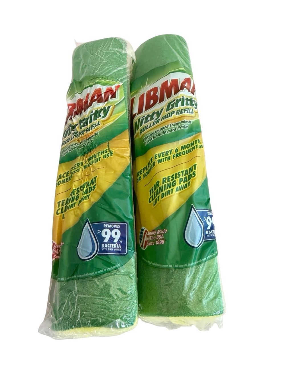Libman Nitty Gritty Roller Mop Refill Replacement Heads Brand New Sealed NIP